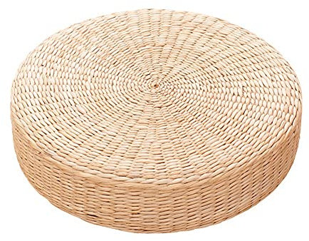 Josenidny 45 cm Yoga Mats Round Floor Cushion Cushion Straw Meditation Thickening Soft Yoga Equipment