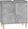 vidaXL Meuble d'Évier, Armoire de Lavabo avec Compartiment et Pieds, Meuble sous Lavabo avec Portes Salle de Bain, Scandinave, Gris Béton Bois d'Ingénierie