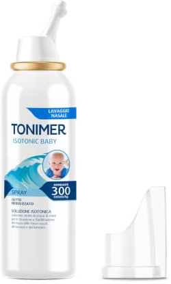 Tonimer MD Isotonic Baby Spray – 100 ml – Soluzione Isotonica Sterile di Acqua di Mare – Rimuove e fluidifica il Muco Nasale – Per Neonati e Bambini