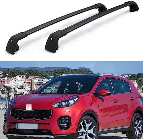 Auto Aluminium Dachträger für Kia Sportage (QL, QLE) 4th 2015-2020 Auto Dachträger Fahrradträger Dachträger Lastenträger 2-teiliger Kreuzschienen-Dachträge