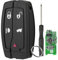 5 Buttons Keyless Entry Remote Key Replacement Fits Land Rover Freelander 2 2007-2015 with ID46 Chip 433MHz Car Key Housing Replacement NT8TX9