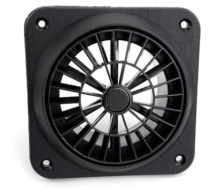 60 mm 75 mm Diesel-Heizung, Klimaanlage, Kanal, Entlüftungsauslass mit Lüfter, Schwarz for Webasto, Auto, LKW, Wohnmobil (Color : 60mm)