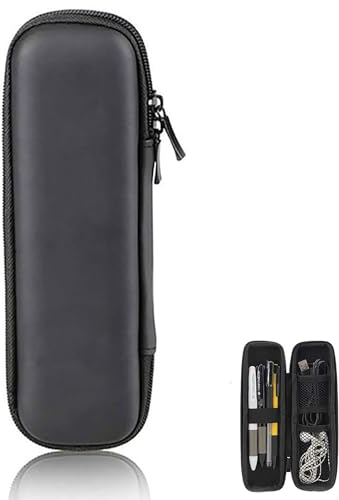 1 Pièce Sac de Rangement pour Pinceaux de Maquillage À Coque Rigide, Sac À Pinceaux de Maquillage À Coque Rigide Portable, Adaptée Aux Pinceaux de Maquillage,Câble de Données (Noir)
