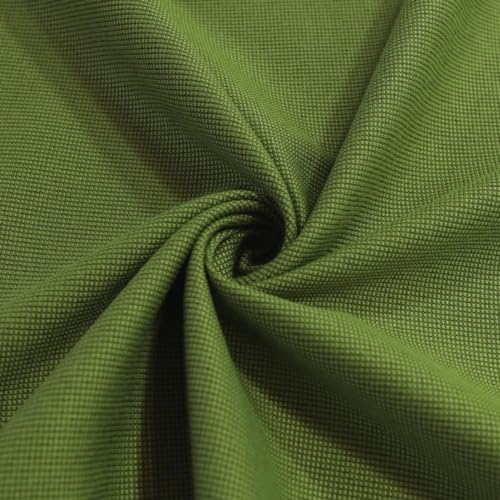 TOLKO Dekostoff Meterware Gardine Vorhang Tischdecke | 140cm breit | Blickdicht knitterarm mit eingewebtem Muster | Bekleidungsstoffe Dekostoffe Vorhangstoffe Stoffe zum Nähen Meterware Stoff (Grün)