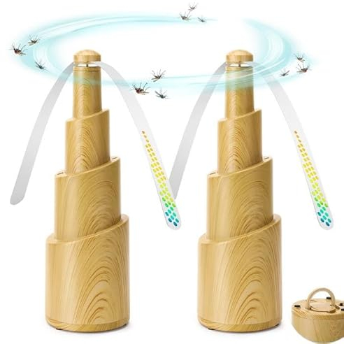Kairey Ventilateur Anti-Mouche,2 Pièces Repellent Moustique Fans pour éloigner Les Mouches et Les Insectes de la Nourriture pour Maison Dîner, Pique-Nique et Barbecue