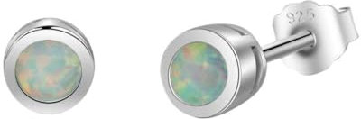Sterling Silber Ohrringe Einzel Diamant Opel Ohrringe Zubehör, GeRRiT, Foto Farbe, 925er Silber
