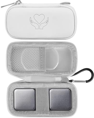 stukcaze Heart Rate Monitor Case KardiaMobile EKG Monitor 1L 6L, Portable Hard EVA Kardia Mobile Case with Climbing Clip, Protective KardiaMobile EKG Organizer (WHITE)