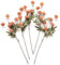 künstliche Kiku Blume, 5 Stück Fake Pompon Mum Seidenkleine Mini-Chrysantheme Ball Stiel, Beige Blumendekor für Hochzeit Füller DIY Bouquet Centerpieces Arrangements Dusche