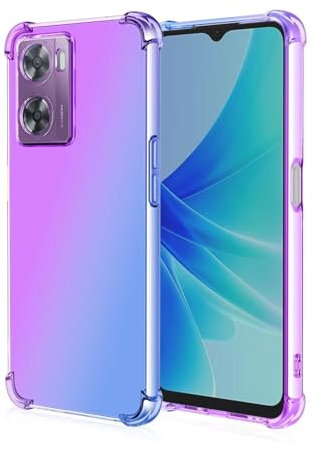 EASSGU TPU Silicone Phone Case for HMD Pulse/HMD Pulse+ (6.65 Inches), Clear Gradient Color Protective Cover, Anti Drop, and Anti Scratch Phone Case - Blue Purple