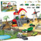 deAO Ferme Animaux Jouet Set, Animaux De La Ferme avec Véhicule, Jouet Camion, Moulin À Vent, Maison Cheval, Kit De Jeu Enfants Garçons Filles pour 3+ Ans