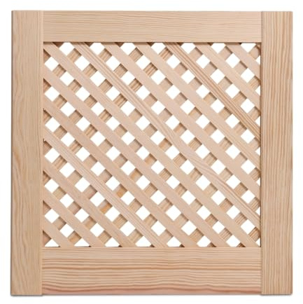 Bortaberg Solid Wooden Doors, Vented Open, Slatted Wardrobe Doors, Various Sizes, Mesh Door, DIY Cabinet Making, Privacy Screen, Crafts ([mm] 395x594)