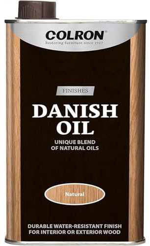 AMK® Ronseal Colron Refined Danish Oil Clear 500ml for Interior and Exterior Wood Blend of Natural Oils Durable Water Resistant Finish
