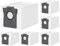 Rrochio Sac pour Dreame X40 Ultra, 6 Accessoires pour Aspirateur Dreame X50 L20 L40 Ultra, L50 L40s L10s Pro Ultra, L10s Ultra Gen2, S20 Ultra 3,2L Capacité pour Mova V50 Ultra, P50 Ultra, E30 Ultra