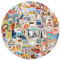 100 Stück Welt Reise Aufkleber, Vintage Vinyl Reise-Graffiti-Aufkleber Weltreisen Sticker Set, Niedliche Graffiti-Aufkleber Reisekarten-Sticker für Auto Skateboards Laptops Koffer Fahrrad Motorrad