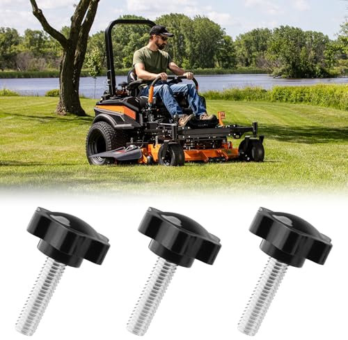 YIBEICO 3 Stück Rasenmäher-Deck-Flügelmutter-Knopf für 481625-01, Ersatz für Grasfang-Nuss-Knopf für Scag Cheetah Turf Tiger