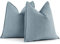 ZWJD Hellblau Kissenbezug 50x50 2er Set Chenille Kissenbezüge Sofakissen Kissenhüllen mit elegantem Design, weiche und luxuriöse dekorative Dekokissen für Couch, Bett und Heimdekoration