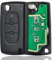 Lizbn Carcasa Llave Peugeot 307 de 3 Botones Plegable con Peugeot 307 CC 308 407 607 Socios Citroen C2 C3 C4 C5 Berlingo Picasso Xsara Carcasa Llave Citroen C4 CE0536 con Lame VA2 433 MHz ID46 Chip