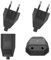 Powice 4 Stück Euro Stecker Flach, Eurostecker Flach, Eurokupplung,Stecker 250V, 2,5A Stecker 2 Polig, Eurokupplung Flach, Eurostecker Kupplung, Schuko Stecker Europäischer Stecker(Schwarz)