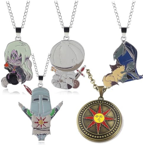 JUSONGKWCP Dark of Souls Halskette Game Figur Cosplay Necklace Accessories Dark of Souls Anhänger Jewelry Dark of Souls Cool Kette