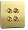 Interruptor de luz de palanca de latón de estilo vintage, palanca basculante tipo 86, placa de pared, interruptor eléctrico hecho a mano para mejoras del hogar, control de iluminación, oro (4 bandas)