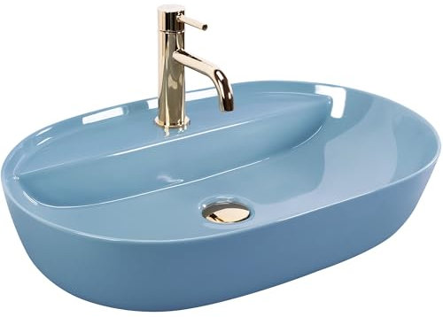 Lavabo Sobre Encimera Rea Aura 61 Azul