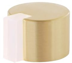 EVI Door Stoppers | Brass Door Stop - Adhesive Fastening - White Protector Rubber - 28x20mm Door Stopper