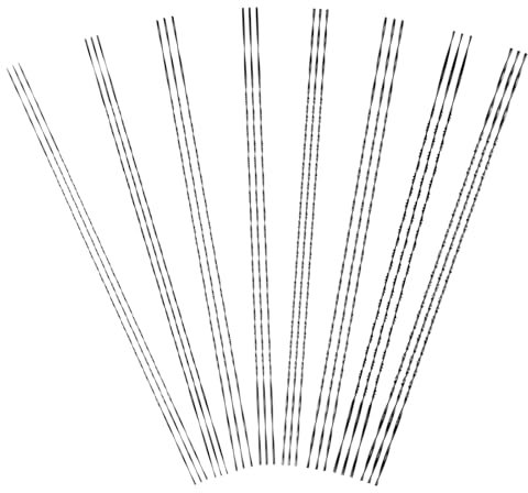 24 Stück Laubsägeblatt Set 130 mm Spirallaubsägeblätter Nr. 1/2/3/4/5/6/7/8 Laubsäge Laubblatt für Holz Kunststoff Metall Basteln mit der Laubsäge Gehärtet Passend für alle Pebaro Laubsägen