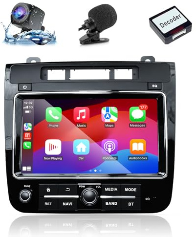 ANKEWAY Autoradio für VW Touareg 7P (2011-2018) mit Android Auto und CarPlay Wireless, Bluetooth Car Radio Android Stereo [2G+64G] mit Rückfahrkamera/Mikrofon/CANbus Box/WiFi/App Store