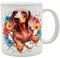 Shopi Zone Tasse en céramique avec motif teckel et fleurs - Idéal pour les amateurs de teckel