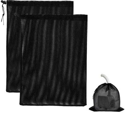 YIZHIXIANGQ Pumpenfilter-Netzbeutel, 2 Stück Filterbeutel Aquarium, Teichpumpe Filterbeutel, 31 x 41 cm, Pumpennetzbeutel mit Kordelzug, Pumpen-Barriere Tasche, Filtertasche für Aquarium Garten Teich
