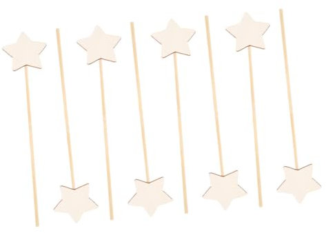 Toddmomy 8pièces Lot De Baguettes De Fée Bois Non Pour Soi-même Des Baguettes De Princesse Peinture