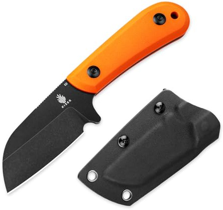 Kizer Deckhand Camping Outdoor Messer mit mit Scheide, 1062M1 | 7,5 CM D2 Klinge Feststehende Messer mit G10 Griff Kompakte Arbeit, Jagd Survival EDC Messer mit Scheide für Männer Frauen