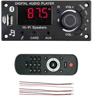 2 * 50W 100W Verstärker Audio Player, DIY Bluetooth 5.0 MP3 Decoder Board MP3 Player Auto FM Radio Modul TF USB Mikrofon Aufzeichnung Anruf