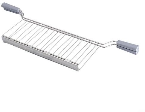 EffiFish Sandwich Cage, Stainless Steel Bread Holder Clip for Toasters Bread Maker Kitchen Tool 43cm(Gray)