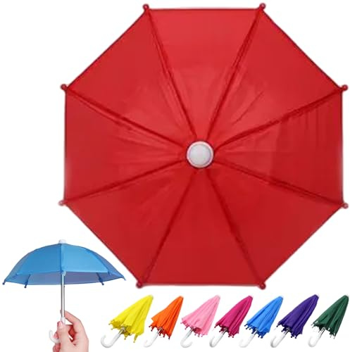 8 Bunte Mini-Puppenschirme für Dekorationen, Puppenhaus-Zubehör für 45, 7 cm große Puppen