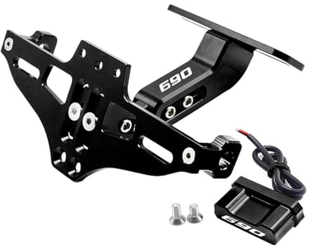 Number Plate Holder Motorcycle Tail Tidy For 690 SM SMCR SMC 690 Enduro R ABS 2007-2024 Motorcycle Rear License Plate Holder Bracket Tail Tidy Fender Eliminator Kit(Black)