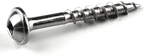 Kreg SML-C125S5-100 305 Stainless Steel Pocket Hole Screws - 1 1/4, #8 Coarse, Washer Head, 100 count by Kreg