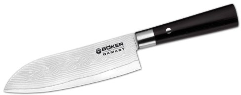 BÖKER 130417DAM Messer Damast Black Santoku, Kunststoff, Schwarz