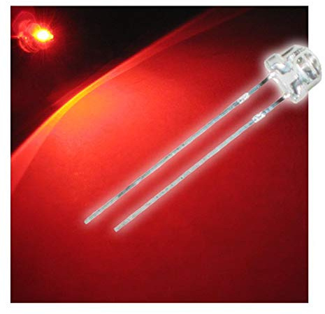 world-trading-net - 50 LED 4,8mm rot Flachkopf Typ WTN-48-1600r red, Leuchtdiode, bedrahtet, Diode Leuchtend, als Bauteil