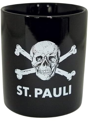 FC St. Pauli - Kaffeebecher Totenkopf - schwarz