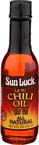 Sun Luck Huile, piment, bouteille en verre de 150 ml (lot de 6)