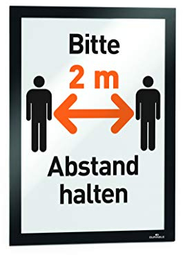 Durable Info-Rahmen Duraframe (A4, selbstklebend mit Magnetverschluss) 1 Stück, schwarz, 489901