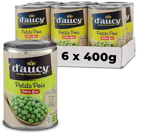 D'aucy Peas Very Fine 400 g (Pack of 6)