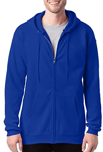 Hanes Men's Full Zip Ultimate Heavyweight Hoodie, Deep Royal, X-Large
