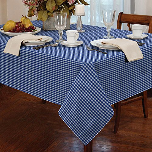 Classic Home Store Alan Symonds Tablecloths Gingham Tablecloth Blue 54 x 54