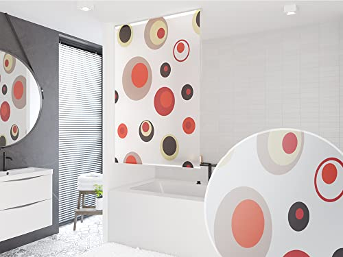 BASIC DUSCHROLLO 80x240 CM MODELL COLORFUL DUSCHVORHANG WEISS BRAUN ROT ORANGE - SONDERMAß - SHOWER ROLLO CURTAIN!