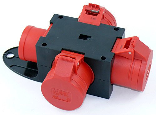 Mobiler Kunststoff-Verteiler CEE Gerätestecker 3-fach CEE Steckdose 16A IP44 PCE