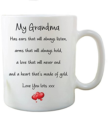 Grandma Mug Love You Lots Heart of Gold Birthday Gift Mothers Day Cup WSDMUG584