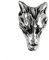 etNox Haarclip Wolf Wolfskopf Wölfe Kettenperle Silber Gothic Unisex Einfarbig Klaue 1 Stück