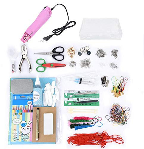 Set termoretraibile, pistola ad aria calda Kit di utensili fatti a mano fai da te per la vernice di stripping, PVC restringente, griglia di pulizia, piegatura, tubi per saldatura(#01)